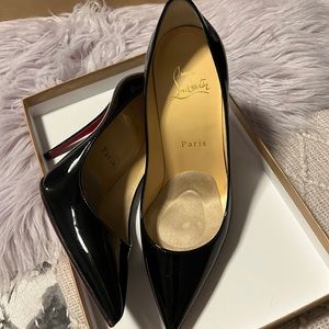 Christian Louboutin Kate 100mm in black patent